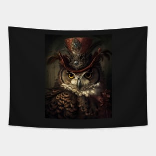 Victorian Owl Gentleman Tapestry