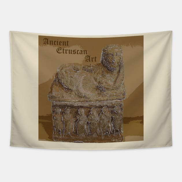 Ancient Etruscan Art Tapestry by Andy's Art