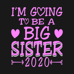 I'm going to be a Big Sister 2020 Heart And Arrow Girls kids T-Shirt