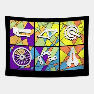 Vintage Bicycle Parts Tapestry