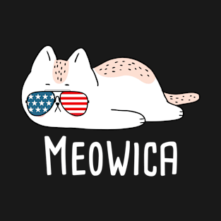 Meowica Cat 4th of July 2021 T-Shirt