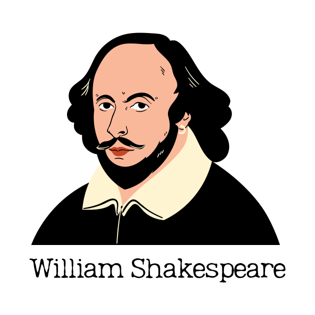 William Shakespeare Portrait Design by WrittersQuotes