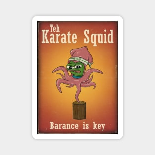 Teh Karate Squid Magnet