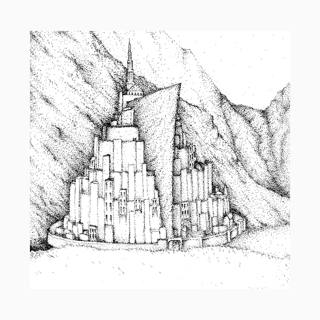 Minas Tirith by bridgetrolljess