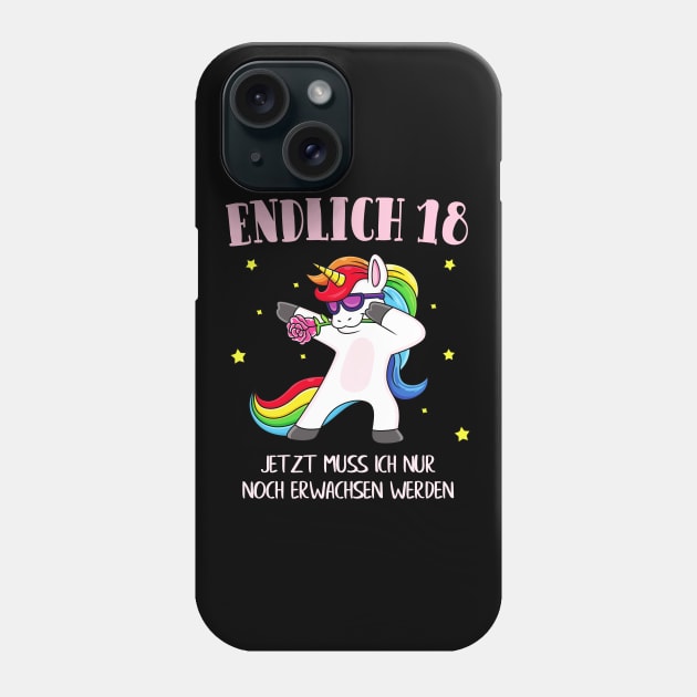 Endlich 18 Frauen Damen 18. Geburtstag Phone Case by Foxxy Merch