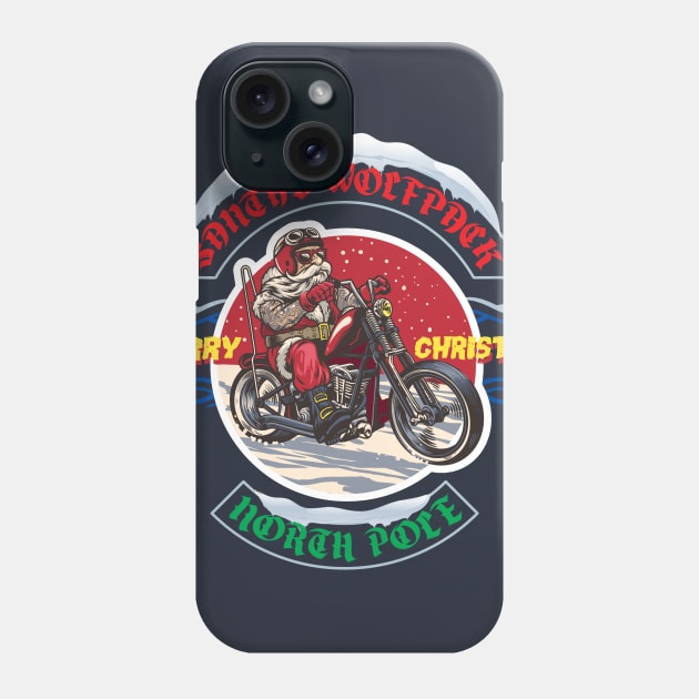 Santa's Wolfpack Phone Case by spicoli13