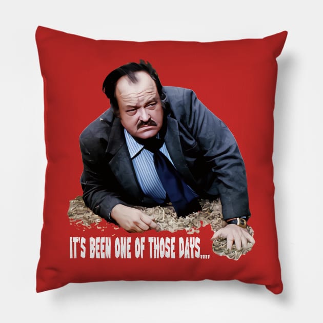 Cannon - One Of Those Days.. - 70s Cop Show Pillow by wildzerouk