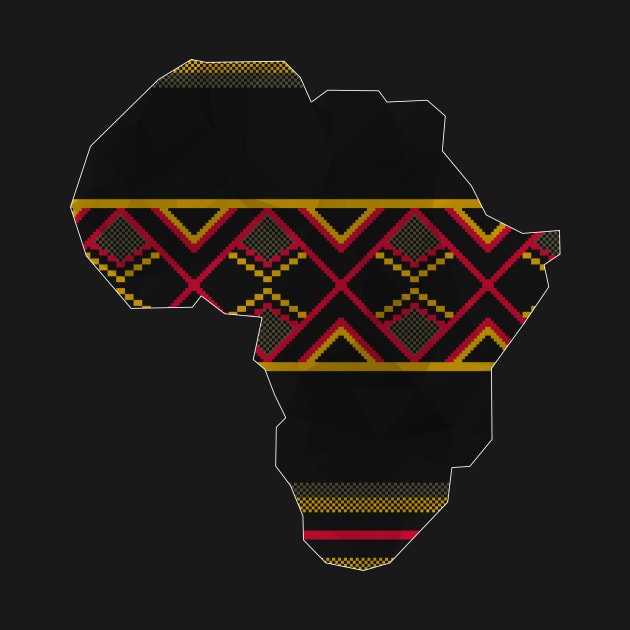 Kente, Africa Map, Black, Ghana Pattern by kentevibes