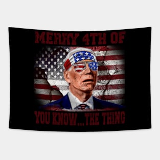 Funny Biden Confused Merry Happy 4th of You Know...The Thing Tapestry