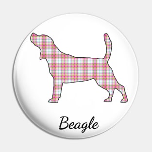 Beagle Mom Plaid Pin