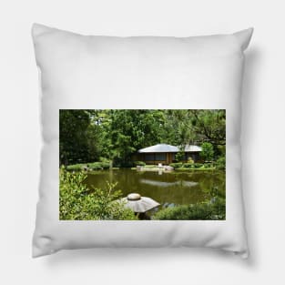 zen garden ecopop landscape photograph in houston tx park Pillow