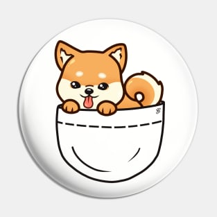 Pocket Shiba Inu Puppy Pin