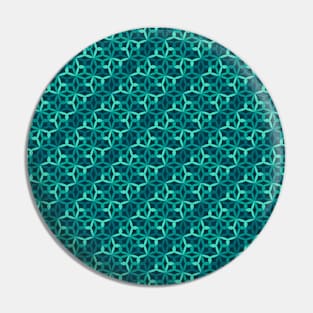 Geometric Flower Petal Pattern (Teal) Pin