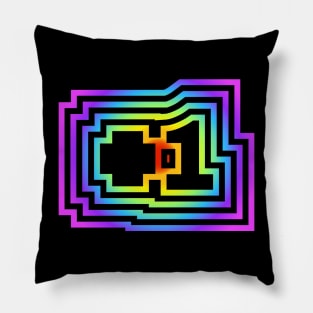 Plus 1 block rainbow Pillow