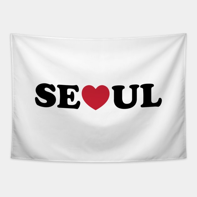 Seoul Love Heart Tapestry by tinybiscuits