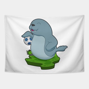 Seal Soccer player Soccer Tapestry