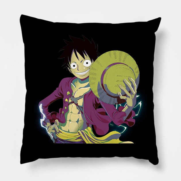 Luffy Strawhat Pirate Pillow by  Berbero