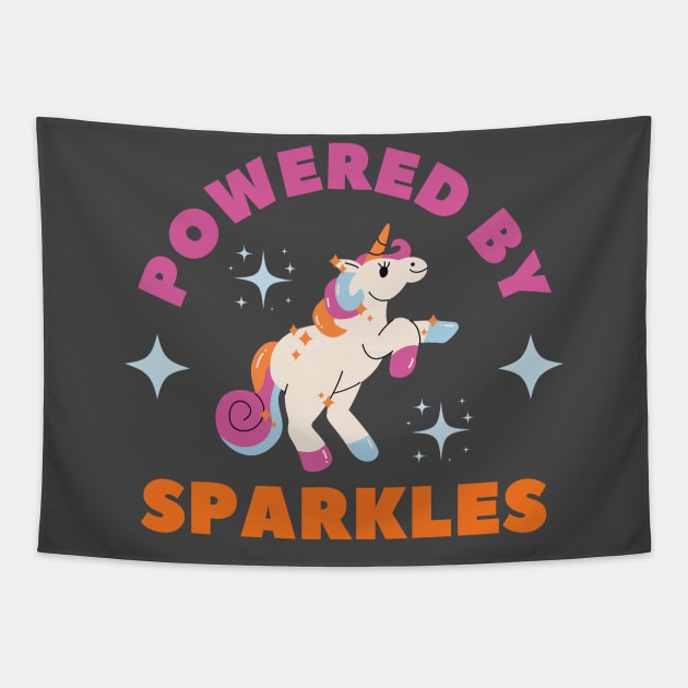 Powered By Sparkles Tapestry by Creativity Haven