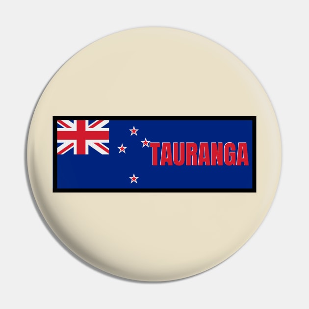 Tauranga City in New Zealand Flag Pin by aybe7elf
