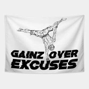 GAINZ OVER EXCUSES Tapestry