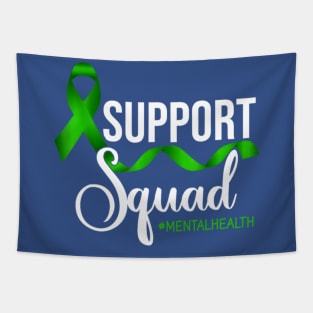 Support Squad Mental Health Awareness Lime Green Ribbon Tapestry