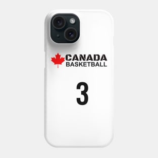 Canada Basketball Number 3 T-Shirt Design Gift Idea Phone Case