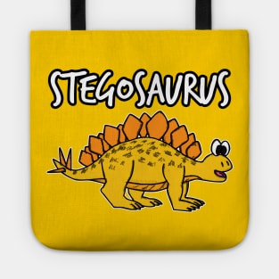 Doodle Stegosaurus Dinosaur Herbivorous Jurassic Kids Funny Tote