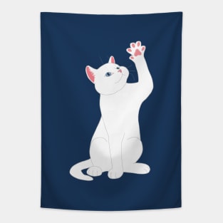 WHITE CAT Tapestry