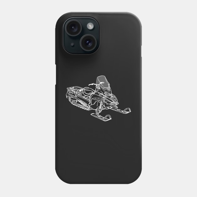 Stylish Snowmobile Phone Case by Aurealis