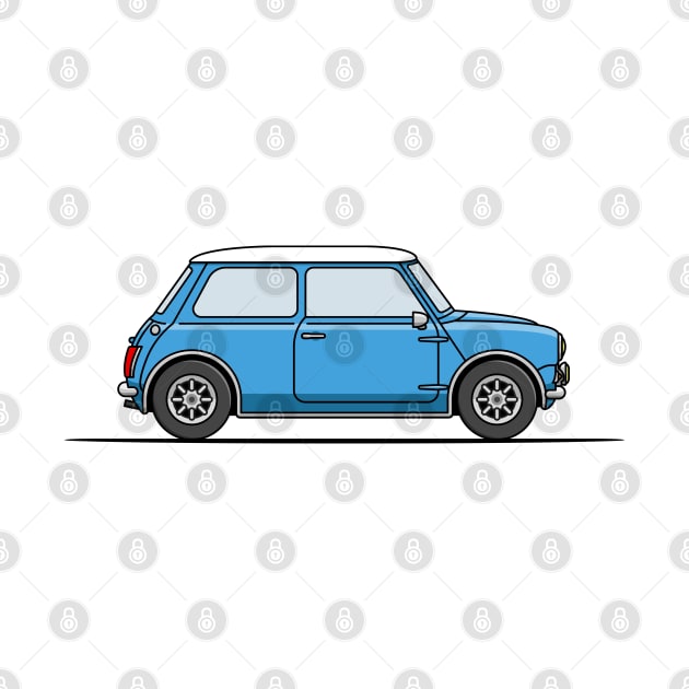 Classic Mini Cooper - Blue by JingleSnitch