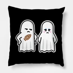 Funny Halloween Ghost comic burn mark iron ironing Pillow