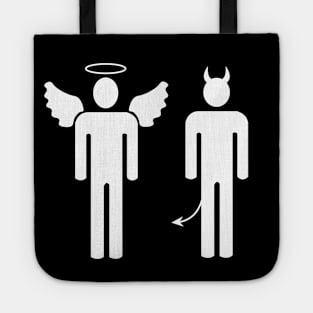 Angel and demon couple Tote