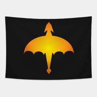 Funky Orange Simple Dragon Design Tapestry