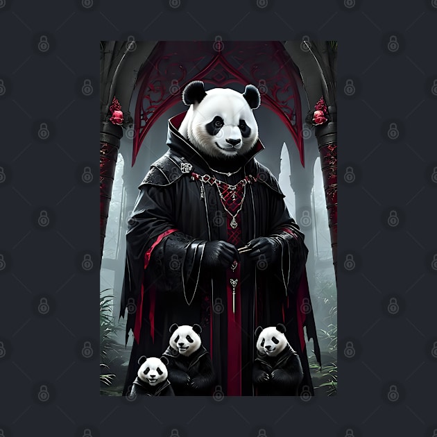 Beautiful gothic panda by Spaceboyishere