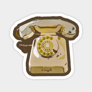 Old, last century telephone Magnet