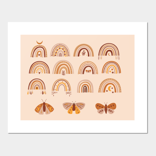 boho rainbow sticker pack boho rainbow posters and art prints teepublic