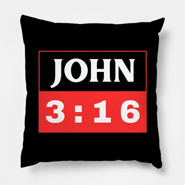 Bible Verse John 3:16 | Christian Pillow by All Things Gospel