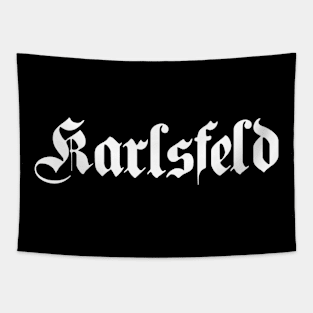 Karlsfeld written with gothic font Tapestry