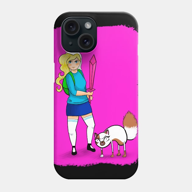 the courageous Fionna and Cake ready for combat Phone Case by Isabelmonicarte