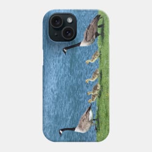 Canada Geese and Gosling Family Phone Case