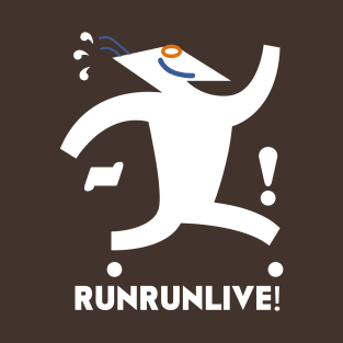 RunRunLive White Logo for shirts T-Shirt