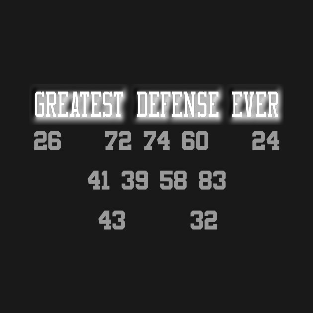 Oakland Raiders Greatest Defense Ever by Retro Sports