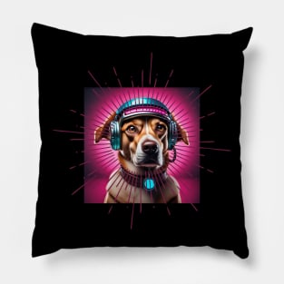 Beautiful futuristic style beige dog Pillow