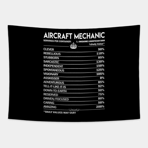 Aircraft Mechanic T Shirt - Aircraft Mechanic Factors Daily Gift Item Tee Tapestry by Jolly358