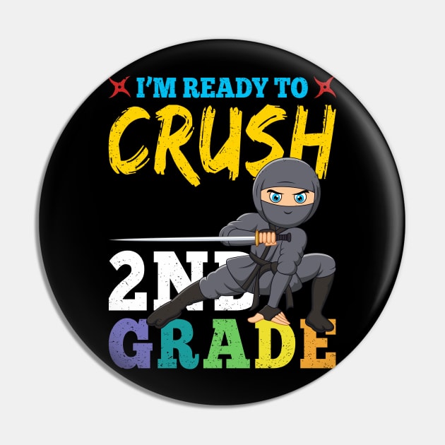 Ninja 2nd Grade Rocks Gift First Day of School Pin by kateeleone97023