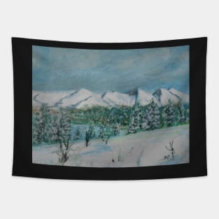 Wintery Scotland Tapestry