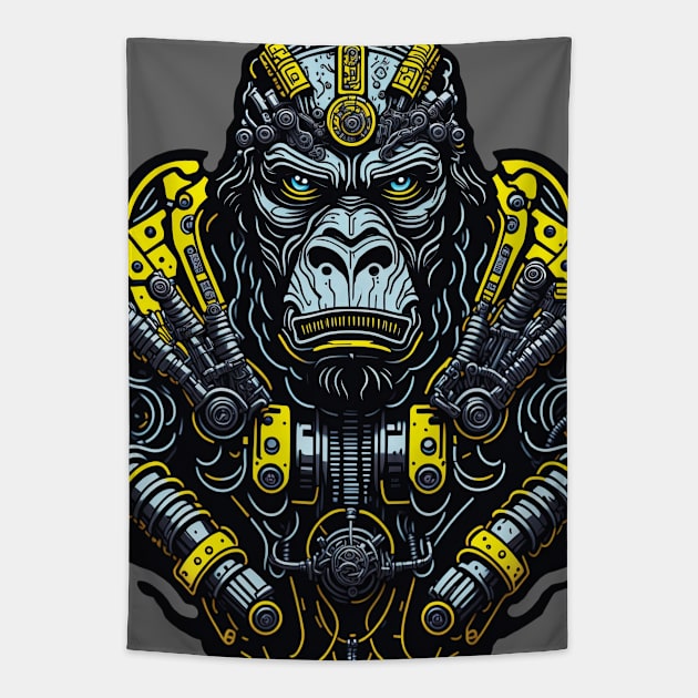 Techno Apes S02 D14 Tapestry by Houerd