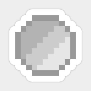 Silver Coin Pixel Art Magnet