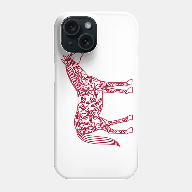 Horse with Roses Phone Case by NicSquirrell