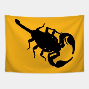 Scorpion Dark Outline Drawing Tapestry